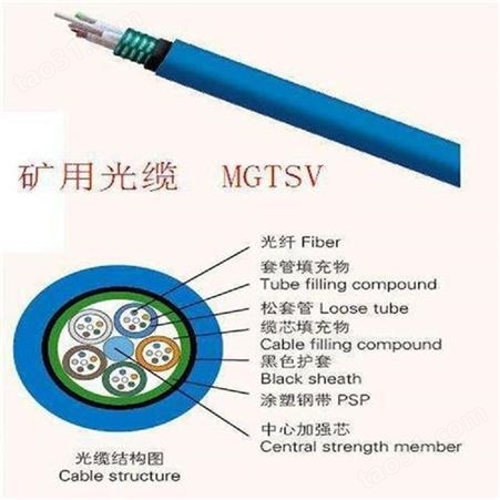 MGTS-6B矿用阻燃通信光缆 MGTSV阻燃光缆价格