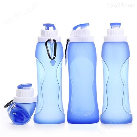 硅橡胶制品卡通创意广告礼品硅胶折叠水瓶 食品级硅胶可折叠水杯 广告礼品杯子定制logo