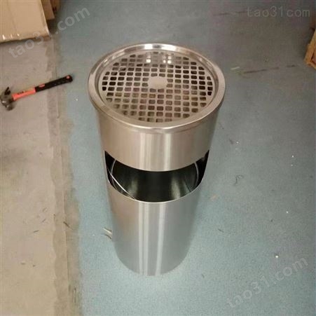 云南室内不锈钢垃圾桶 大堂立式烟灰桶 带灭烟专用电梯口