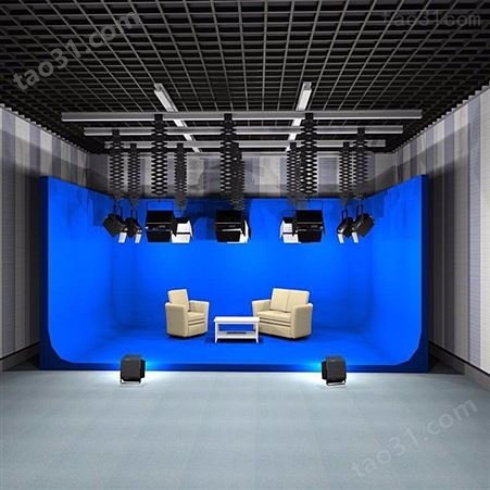 郑州演播室工程 蓝箱制作 多媒体演播室灯光设计 耀诺