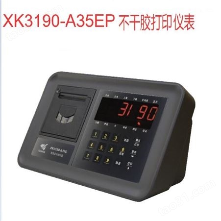 上海耀华XK3190-A35EP打印仪表 内置标签打印机台秤显示器 称重控制仪表