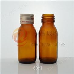60ML口服液瓶 棕色糖浆瓶 钠钙玻璃瓶 避光口服液玻璃瓶