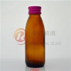 茶色100ML口服液玻璃瓶 避光酵素瓶 玻璃糖浆瓶按样加工