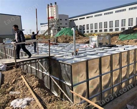 大型建筑组合式蓄水池 玻璃钢组合式水箱 消防 生活用水 防冻 润隆厂家定制
