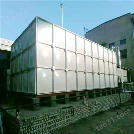 现货销售玻璃钢1-1000立方模压拼装水箱FRP玻璃钢100T消防水箱