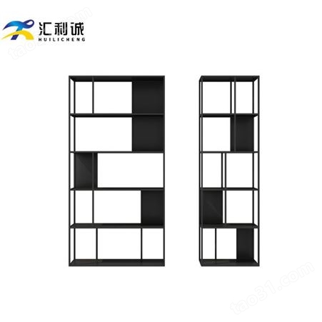 中式轻奢黑色不锈钢展示架 背景墙不金属置物架