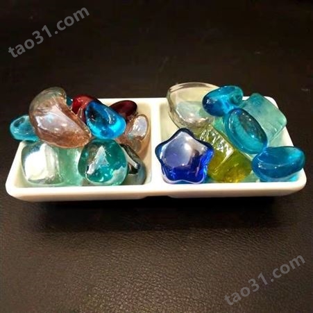 玻璃砂 玻璃珠 1-3cm 3-5cm 颜色型号多选 日进矿产