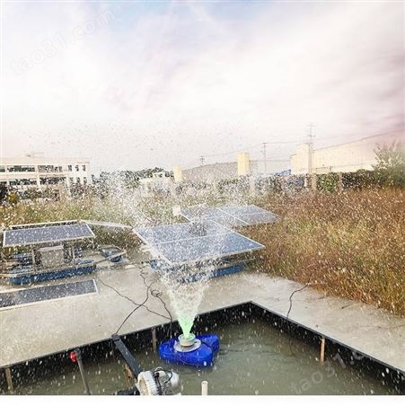 城市人工河流死水处理 水下增氧曝气机 RSUN太阳能环保设备