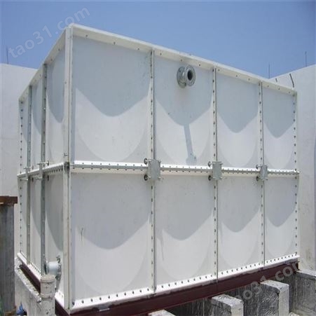春田环保 现场安装 组合式保温蓄水池 60立方玻璃钢消防水箱 现货供应