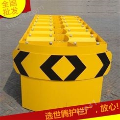 陕西厂家生产直销高速公路防撞垫 可向导型高速分叉口黄色防撞l栏