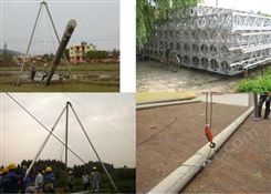 刻发 铝合金立杆机 12米加厚整体型 三角架立杆机 管式三角拔杆 批发供应