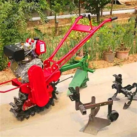 优民厂家价格 柴油汽油带犁翻地机 手扶履带式微耕机 多功能施肥播种机
