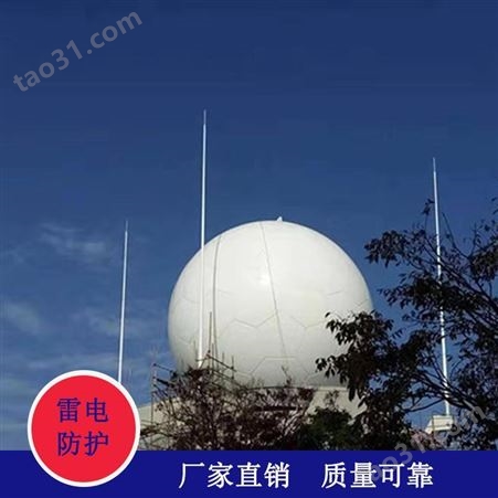 贵州雷达站避雷针安装 气象雷达站避雷针 玻璃钢避雷针厂家伟信定做