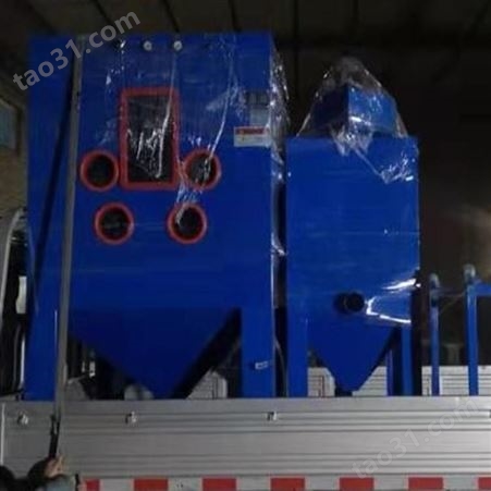新疆喀什手动箱体式喷砂机不锈钢液体喷砂机现货销售