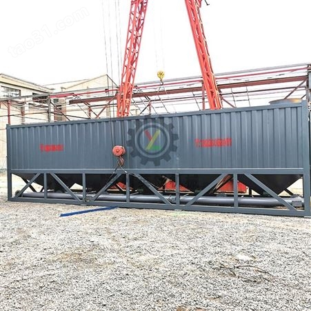 英朗移动150吨方箱水泥储仓 新型方箱式水泥仓 集装箱式水泥储料仓