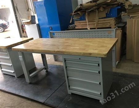 钳工榉木桌 重型实木检验台 车间虎钳桌