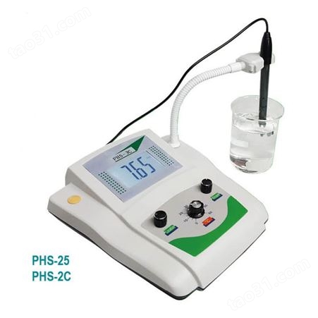 PHS-25C酸度计水质检测PH计0-14PH台式PH计