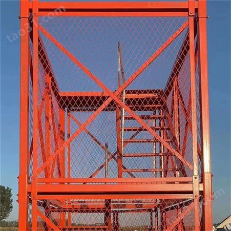 施工梯笼 盖梁施工平台 挂网式梯笼 长期定制 地铁桥梁安全梯笼