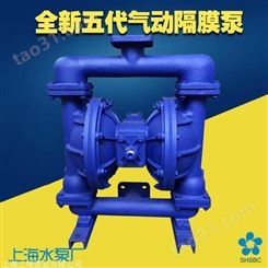 上海上球牌铸铁气动隔膜泵QBY5-65Z铸铁四氟膜片