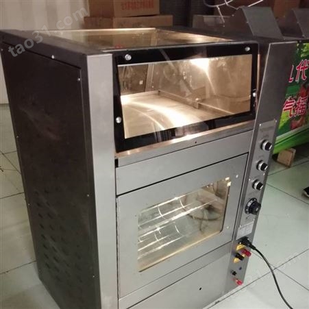 供应圣科 不锈钢材质带展示柜燃气烤地瓜炉 温控设计面板