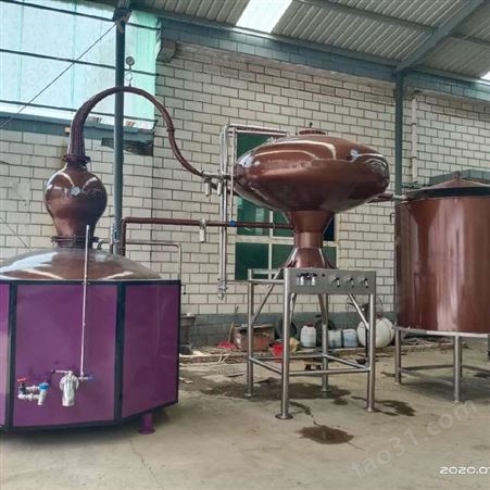 森科塔式白兰地蒸馏设备接触酒气为紫铜 蒸馏速度快