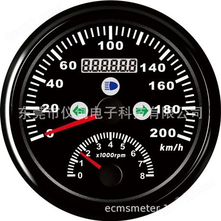 仪创 ECMS 多指针速度 转速仪表 带远光 左右转向灯 GPS测速
