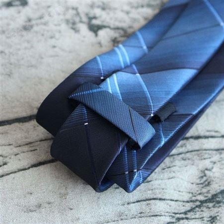 男士正装商务职业领带定制 男藏蓝色单位团体销售白领上班领带