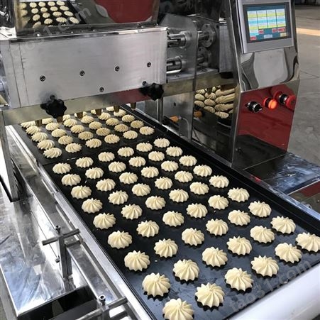 供应自动曲奇机 自动曲奇饼干机 钢丝线切割曲奇饼成型机 上海合强休闲食品机械厂家