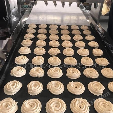 供应自动曲奇机 自动曲奇饼干机 钢丝线切割曲奇饼成型机 上海合强休闲食品机械厂家