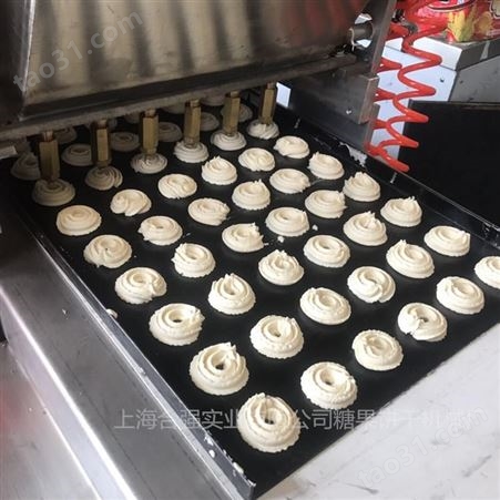 现货供应果酱曲奇饼干机 注芯曲奇饼干机 HQ-CK400 上海合强糕点生产设备