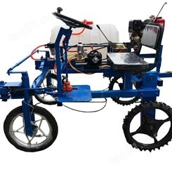 柴油乘坐式四轮打药机 玉米水稻植保机 8米宽折叠杆喷药机
