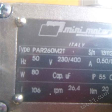 意大利Mini Motor320 P2T 60 B5伺服电动机