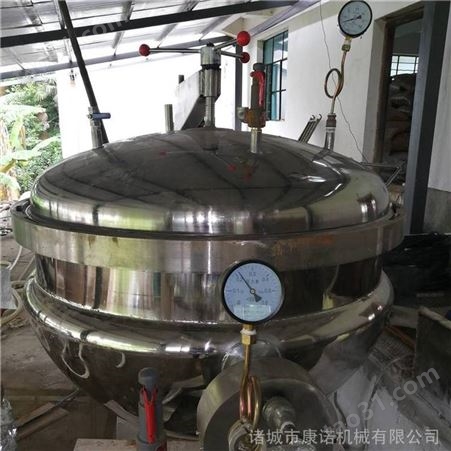 康诺 电加热倾斜式400升烀酱豆商用大型高压蒸煮锅