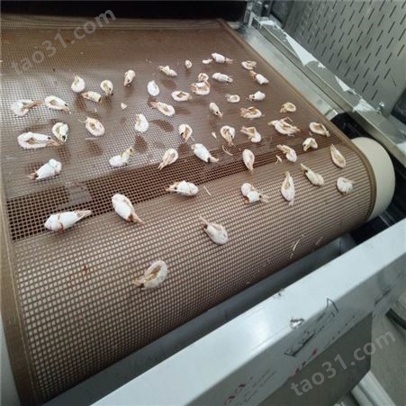 微波烤虾生产设备厂家  流水线生产 产量高