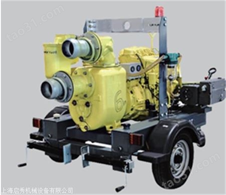 重庆防汛应急排水泵拖车式柴油泵机大流量柴油机自吸排污泵