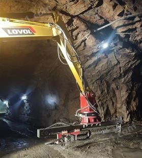 挖掘机改装凿岩机 可旋转坡面打孔潜孔钻机 挖机液压驱动挖改钻机