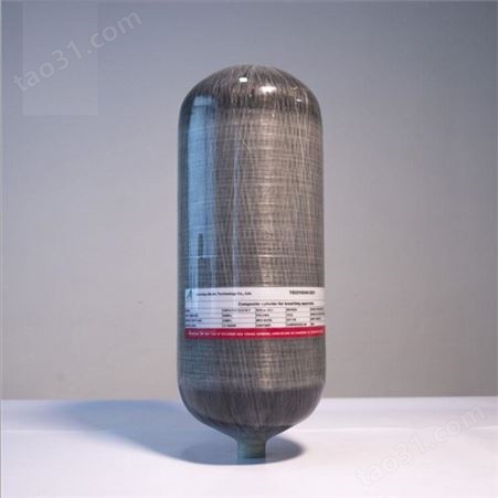 鲁煤无缝式6.8L碳纤维空气瓶 轻盈便携碳纤维空气瓶厂家