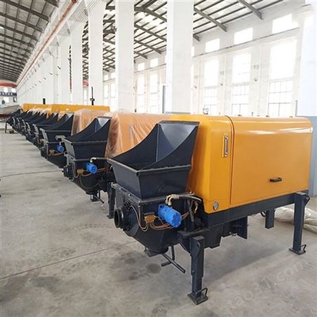新疆昌吉州卧式高压二次构造柱泵自动上料机 新型混凝土输送泵 液压湿喷机厂家