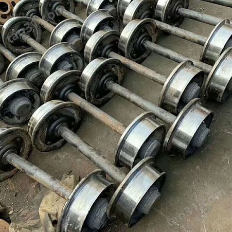 矿车轮对 铸铁实心矿用轮对 实心轮对 铸铁空心轮对