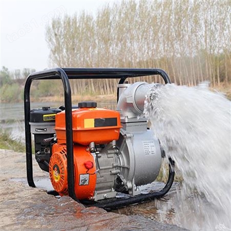玉米田地稻田排水泵 4寸抗洪排涝抽水机 恒翔可移动便携式汽油自吸泵
