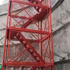 衡水如祥 桥梁施工安全梯笼 拼装式安全梯笼 组合框架式梯笼