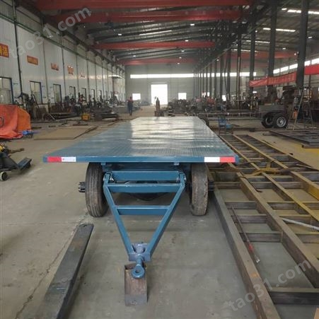 定制 牵引式平板车 厂区重型工具车 叉车牵引平板拖车