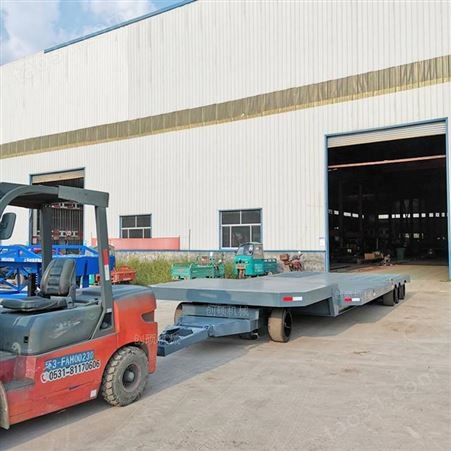 创硕重型工具车 厂区转运托盘车 载重50吨挖机拖车 工地使用平板车