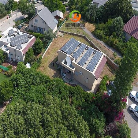 耀创 云南光伏电站家用发电系统 新能源太阳能屋顶发电系统并网设备 城市别墅屋顶光伏阳光房