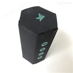 森峰彩印 创意卡纸盒 烫绿金黑卡纸六角型 深圳厂家定做六角型彩盒