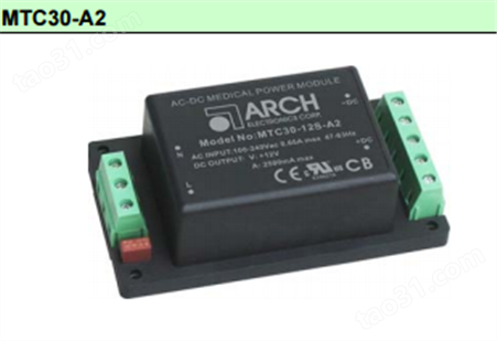 供应ARCH接线端子安装AC/DC电源MTC30-24S-A2 MTC30-12S-A2 MTC30-15S-A2
