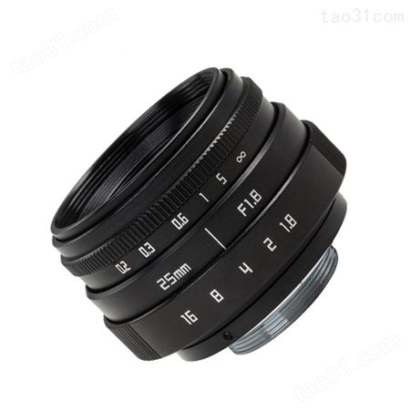  微单镜头25mm F1.8定焦相机镜头简易版C口- 黑色第Ⅵ代
