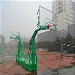 奥雲体育器材定制 户外运动比赛用 平箱篮球架 上门测量安装