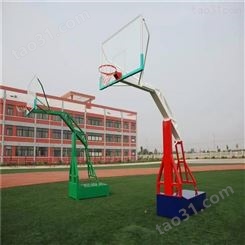 奥雲体育器材生产 大型比赛用 地埋式方管篮球架 表面做防腐处理