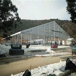 磨砂玻璃篷房 半透明钢化玻璃展示大棚 磨砂钢化玻璃帐篷 半透明透光蓬房